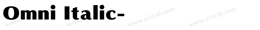 Omni Italic字体转换